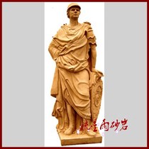 Meteor shower sandstone relief FRP Roman soldier city garden sandstone sculpture hotel community decoration materials