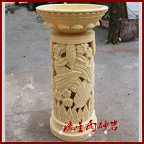 Sandstone Reliefs Custom Landscaped Garden Sculptures GRP Resin Foam Flower Bowl flowerpots Villa Swing decoration