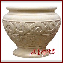 Meteor shower sandstone relief Flowerpot Garden sandstone sculpture glass fiber reinforced plastic flower bowl home decoration Hotel Villa Real Estate materials