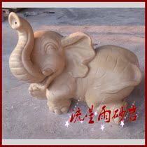  Sandstone relief FRP round carving elephant water fountain garden sandstone sculpture water fountain Hotel villa decoration materials