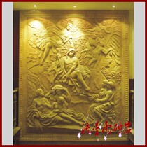 Meteor shower sandstone relief FRP European-style figure sandstone sculpture background wall Hotel villa home decoration decoration
