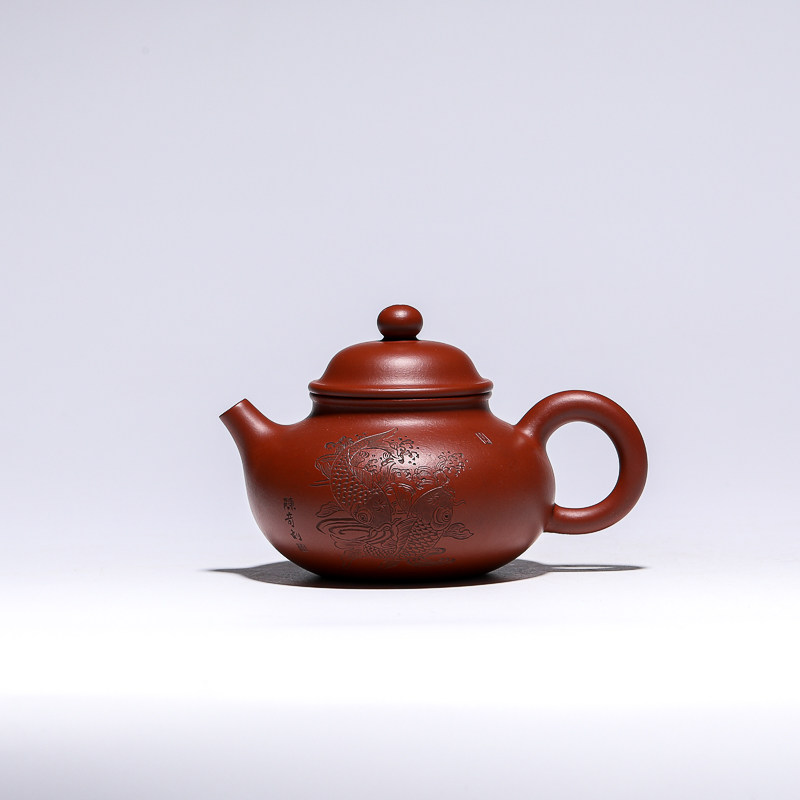 Pottery and porcelain art Yixing original mine Purple Sand Craftsmanship Maker of the Original Mine Juni Clay Holding Sky Pot 200CC