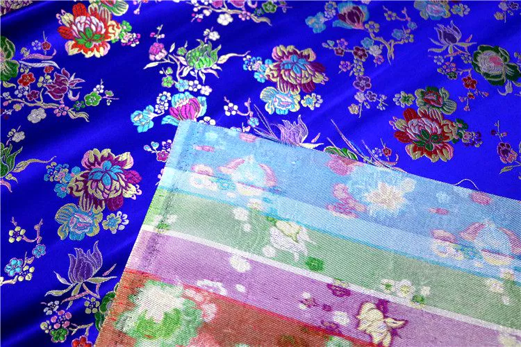 gió của Trung Quốc thổ cẩm Tây Tạng chiếc váy đầy màu sắc hoa mô phỏng jacquard damask vải DIY handmade vải vải - Vải vải tự làm chất vải tici