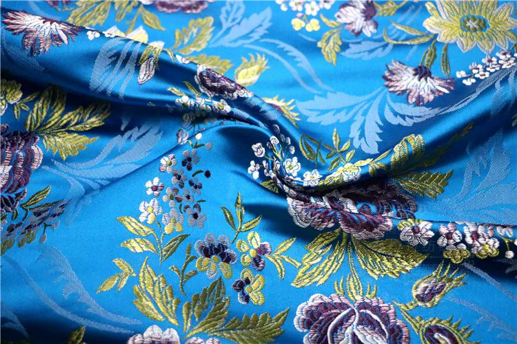 Tây Tạng thổ cẩm satin sườn xám vải jacquard quần áo hoa vải lụa Jinkou Miao trang phục tự làm vải - Vải vải tự làm