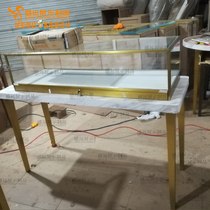 Stainless steel jewelry counter display cabinet gold jewelry cabinet antique samples luxury jewelry jewelry glass display cabinet