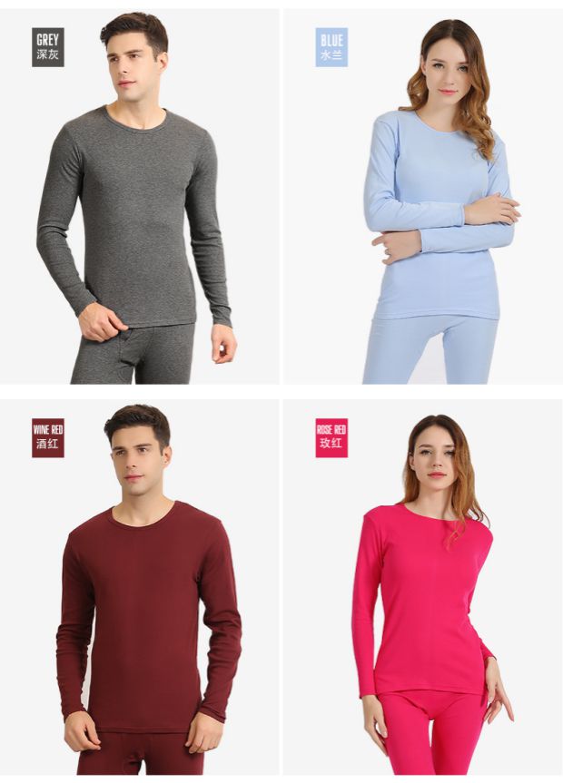 100% cotton nữ đồ lót nhiệt nam thiết lập áo len cotton cơ sở cặp đôi mỏng phần mùa thu quần dài quần áo ấm nữ