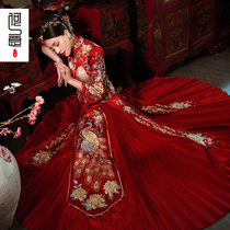 Xiuhe clothing 2021 new wedding dress female Chinese bridal clothing retro slim beauty show thin He Xiu clothing