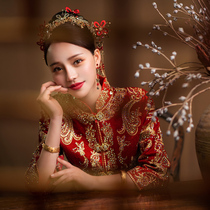 Xiuhe clothing 2020 new wedding dress female Chinese bridal clothing retro slim beauty show thin He Xiu clothing