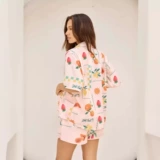 Летняя рубашка, шорты, штаны, комплект, на шнурках, свободный крой, европейский стиль