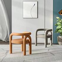 Creative Nordic ins design light luxury modern color simple leisure semi-circle sofa chair elbow shaped makeup chair