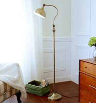 Simple American retro floor lamp living room bedroom bedside sofa study reading vertical coffee table floor lamp