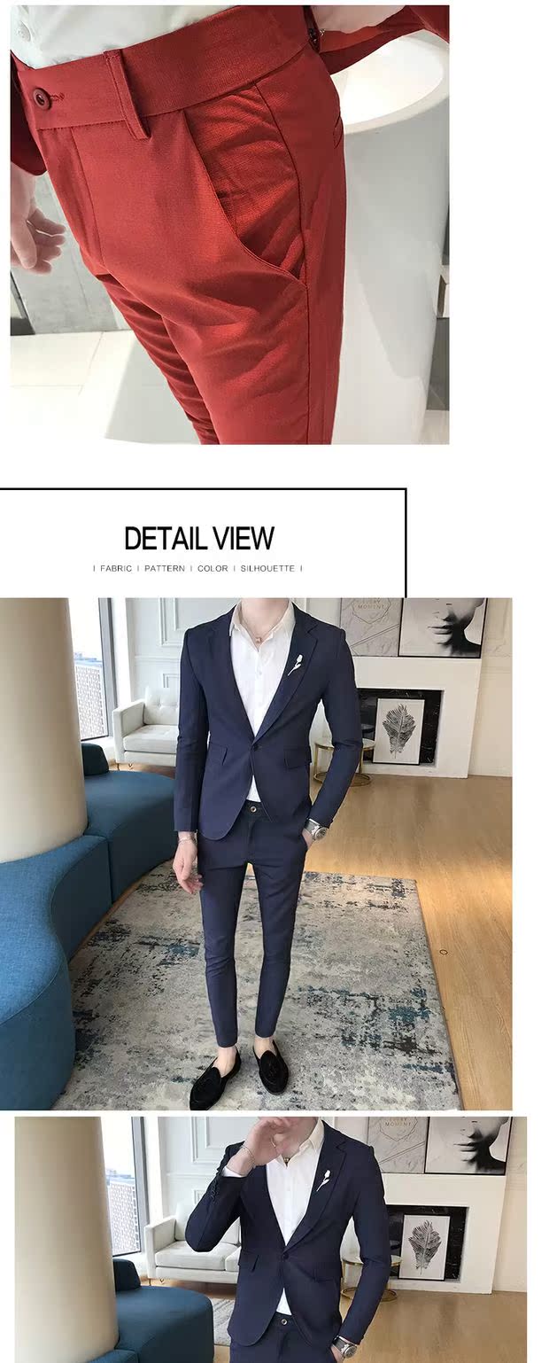 Bộ đồ vest nam phù rể mỏng phù rể váy cưới hộp đêm công sở phiên bản Hàn Quốc đẹp trai phù hợp với hai bộ thủy triều nam vest nam