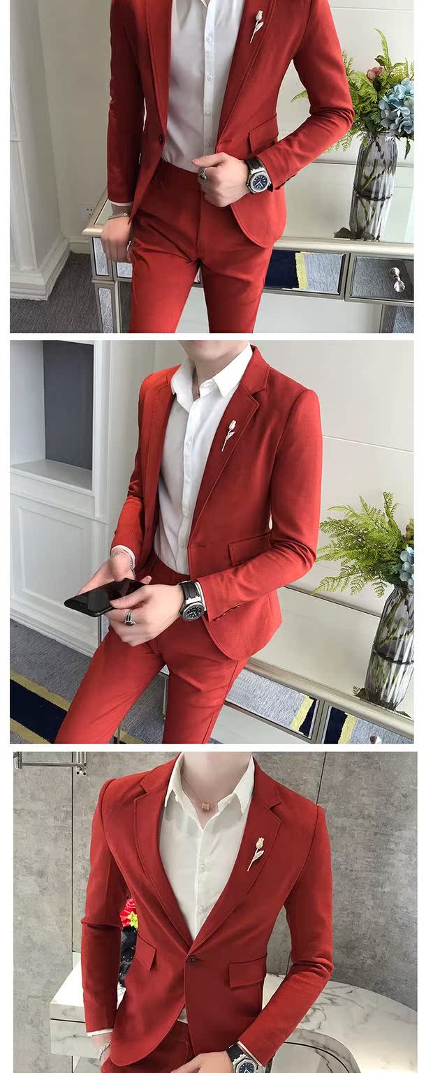 Bộ đồ vest nam phù rể mỏng phù rể váy cưới hộp đêm công sở phiên bản Hàn Quốc đẹp trai phù hợp với hai bộ thủy triều nam vest nam