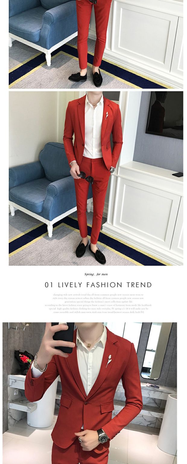 Bộ đồ vest nam phù rể mỏng phù rể váy cưới hộp đêm công sở phiên bản Hàn Quốc đẹp trai phù hợp với hai bộ thủy triều nam vest nam