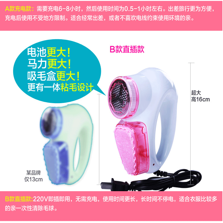 máy xén lông xù Tông đơ cắt tóc cắm thẳng có thể sạc lại cạo râu bàn chải tỉa lông quần áo nhanh máy cạo râu cắt tỉa - Link Remover 	máy cắt lông xù quần áo hải phòng