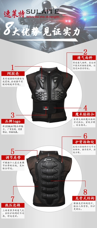 Speed ​​Wright xe máy áo giáp áo giáp off-road i trượt tuyết vest vest bảo vệ ngực trở lại - Xe máy Rider thiết bị