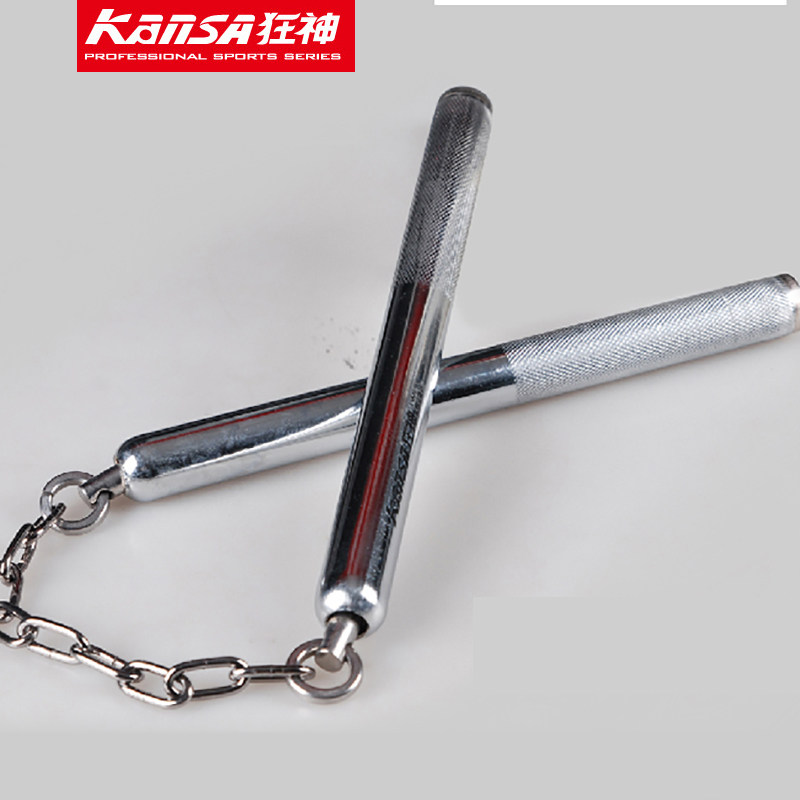 Nunchaku stainless steel solid wood combat sponge beginner performance practice self-defense weapons two sticks nunchaku