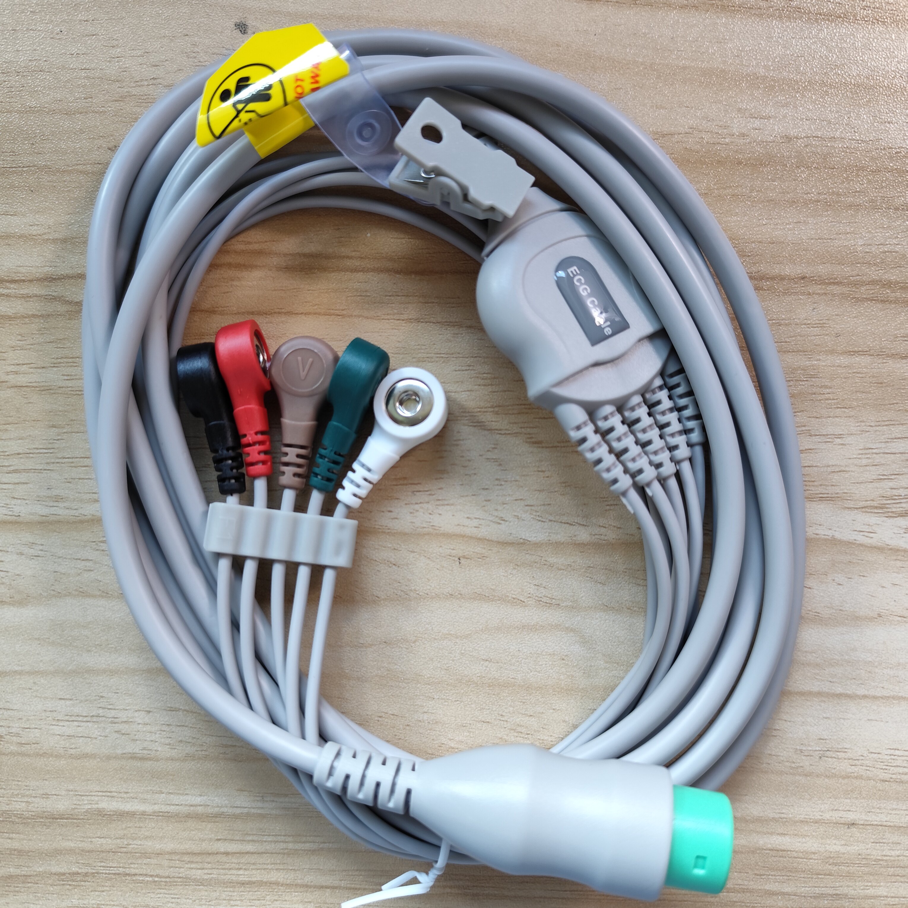 心电导联线一体五导科曼C50C60C80C90NC8NC12监护仪12针扣式夹式