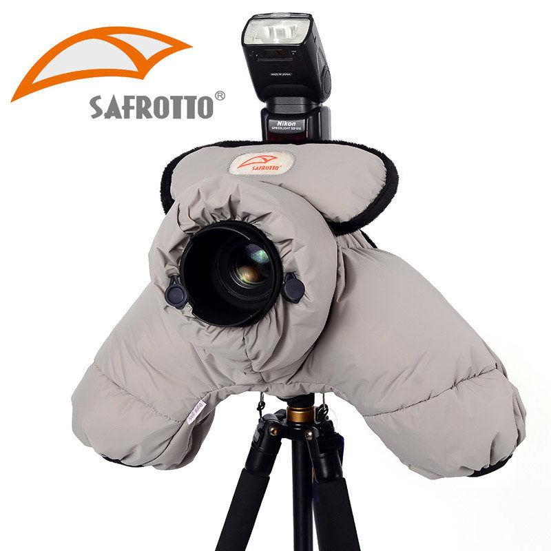 Saifutu D850 Single eye camera thickened down anti-cold freeze cover Insured R5 70200 Winter warm protective sheath