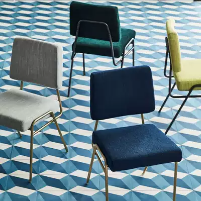 Nordic dining chair wrought iron dressing chair simple backrest creative home Modern leisure makeup chair dining room factory direct sales