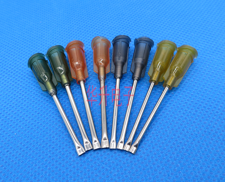 1 Inch Screw Point Glue Dispenser Flat Mouth Needle Syringe Flat Head Flat Mouth Point Gum Needle Dispenser Accessories