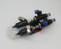 AB double Liquid dispensing valve connected with plastic tee AB pneumatic dispensing valve dispensing machine parts pressure barrel rubber valve head