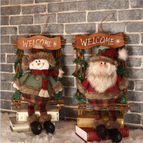 Christmas decorations Santa Claus pendant wall decoration rattan Garland snowman desktop ornaments scene props