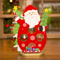 Christmas Decorations Wooden Elderly Swing pieces Desktop Decorative Snowman Hem Decorated Christmas Scene Front Mood Costume