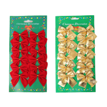 Christmas decorations Christmas tree pendant 12 sets bowknot Christmas Garland accessories scene decoration