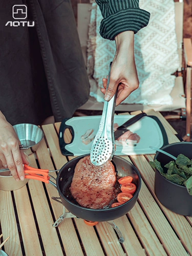 Дорожный комплект, кухонная утварь для кемпинга, сумка-органайзер, нож из нержавеющей стали, портативное снаряжение, 8 шт, полный комплект