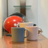 Ikea, кофейная однотонная керамическая чайная чашка