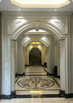 Factory direct sales European style TV background living room full-body granite artificial square marble door cover Roman columns