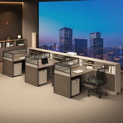 Staff Desk and Chair Set Double Financial Office Desk Office Screen Partition Four-Person Workstation Furniture