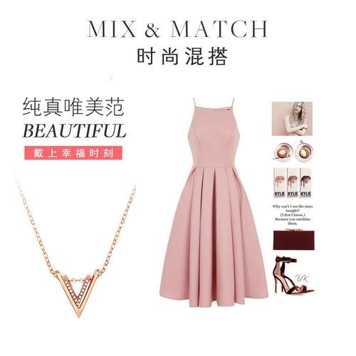 金大生 Цирконий, золотое ожерелье, цепочка до ключиц, золото 750 пробы, розовое золото