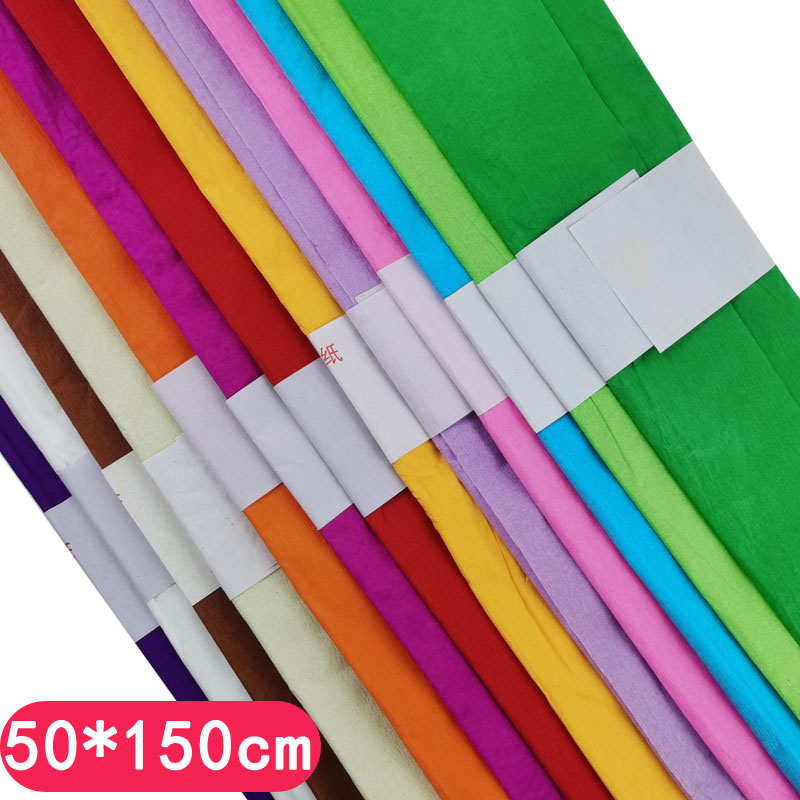 Wrinkle paper kindergarten material paper color fold paper handmade paper origami paper hand kneading paper children diy roses