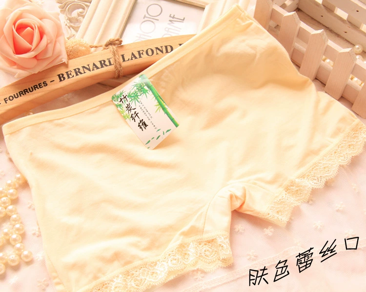 Cotton rắn màu 2018 băng lụa boxer tóm tắt quần nữ chống nắng an toàn mùa hè không có dấu vết thoáng khí bụng bốn góc