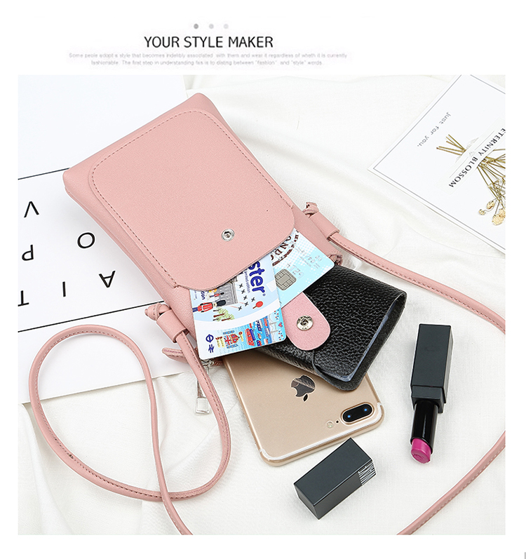 Phụ nữ vai túi Messenger túi túi điện thoại di động purse túi nhỏ túi xách Hàn Quốc phiên bản của mùa xuân và mùa hè mới thời trang giản dị túi vải đựng điện thoại