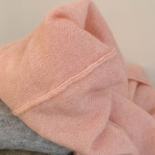 Cangmei Women's Clothing - V-Neck Fuzzy Knit Sweater