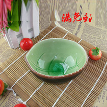 Ice Cracking Glazed Green Kitchen Dining Utensils Creative Cutlery Small Soup Bowl Ice Cream Bowl 5 Inch Flower Leaf Bowl