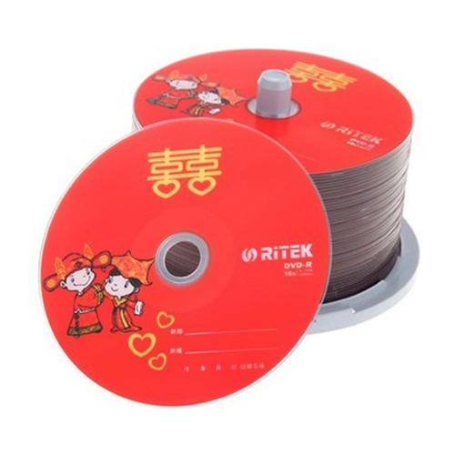 Оригинальный подлинный 铼 原 Свадебный DVD-R 4.7G Disc 16x 50 штук DVD Blank Disc Hurning Disc