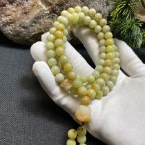 Natural Xiu Jade Liaoyang 108-piece Lion Head Bracelet Necklace Three-way Buddha Beads for Men and Women Multi-circle Bracelet Plate Play
