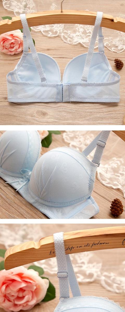 Cô gái áo ngực không vành thu thập ren mỏng mỏng gợi cảm hàng đầu chống ánh sáng bộ đồ lót cô gái áo lót thể thao