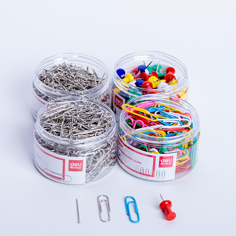 Metal paper clips office thickening electroplating surface paper clips color paper clips color I-shaped nails pins