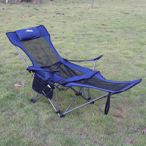  Outdoor folding chair Portable backrest Fishing recliner Lunch break bed Self-driving tour camping leisure stool Sitting and lying beach chair