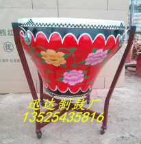18 inch flower pot drum Peony pattern painted drum Opera drum cowhide drum Stage performance drum Dragon drum