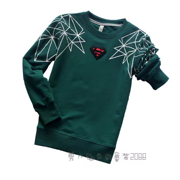 Mùa đông mới bé trai cổ tròn cotton cộng với áo len nhung trẻ em sơ mi cotton dài tay áo thun dày đáy áo phông điệu cho bé gái