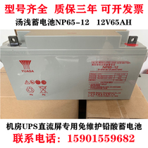 YUASA Tangsha Battery 12V65AH NP65-12 Lead Acid Free Maintenance Computer Room UPS DC Screen EPS Emergency