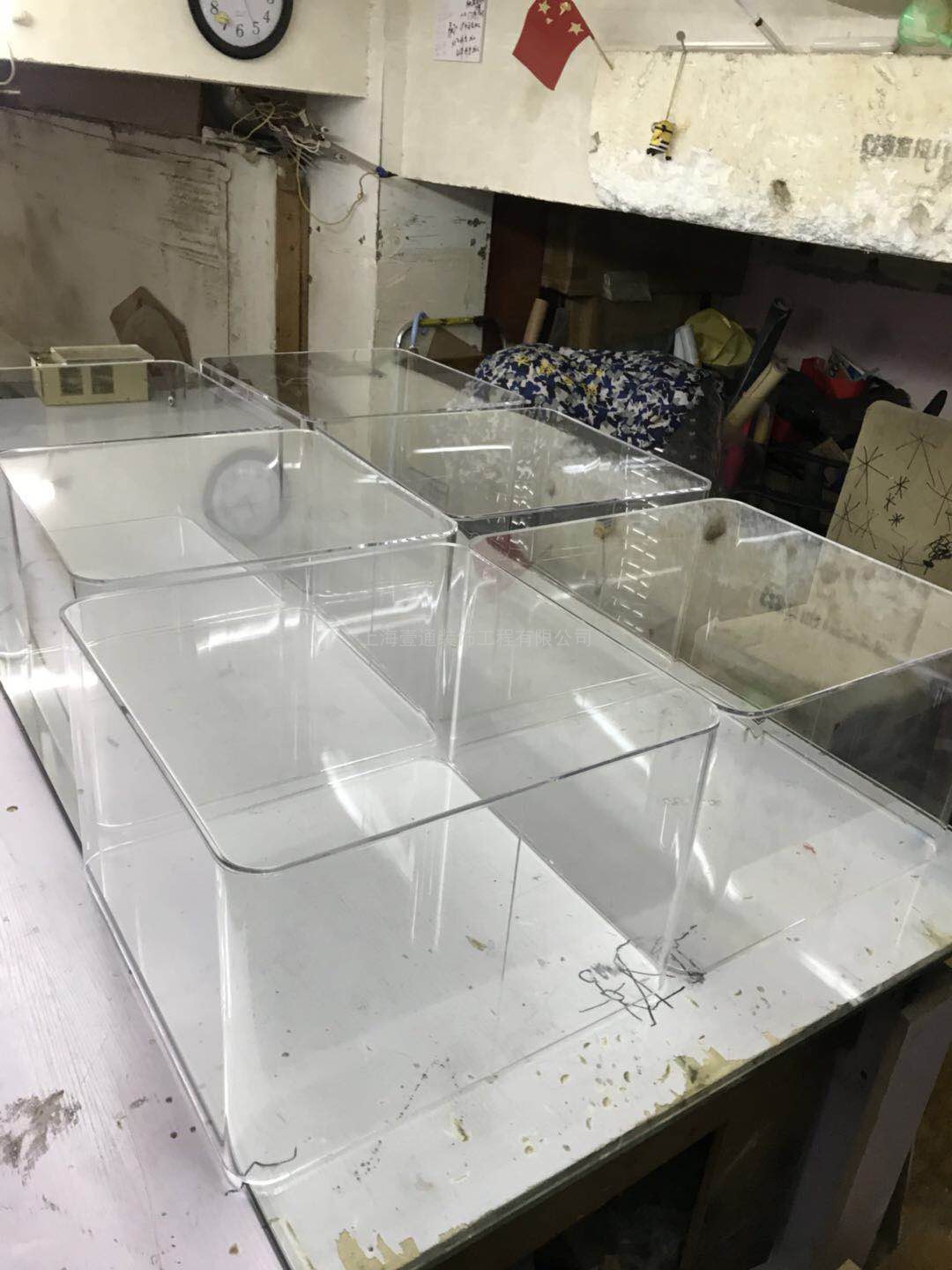 High transparent acrylic square rounded angle display cover organic glass plastic mechanical equipment arc protective dust cover