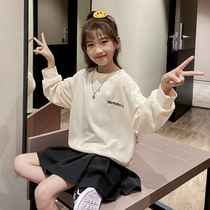 Girl Wei clothing Han version Chauding childrens blouses foreign air fashion nets red large children womens clothing spring clothing with undershirt spring autumn and thin