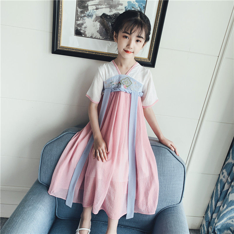 Girls in the summer dress of Super Fairy Children's Dress Super Fairy Dress Summer 2022 summer